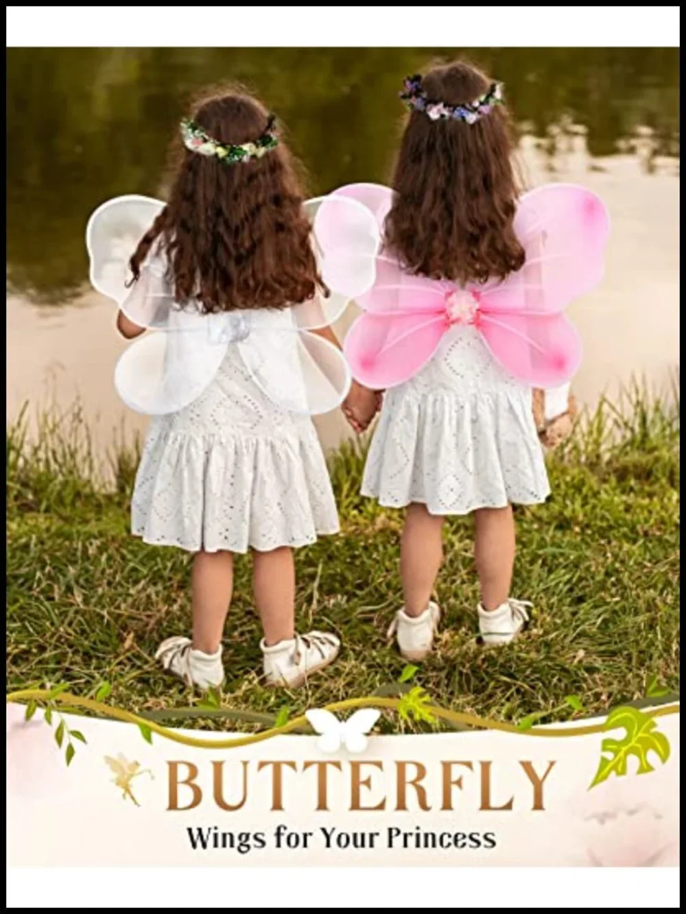 5 Pack Fairy Butterfly Wings Costume Accessory for Kids Birthday Party